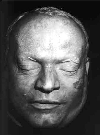 The death-mask by Carl Seffner