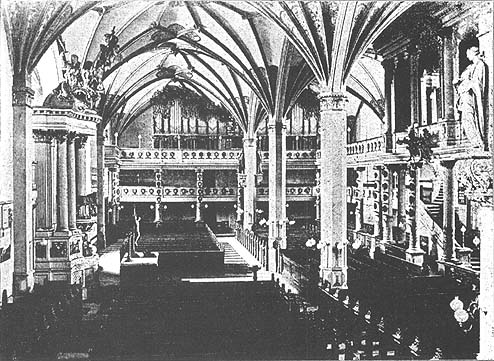 Fr&uuml;here S&uuml;dansicht der Schlo&szlig;kirche