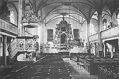 Innenansicht der Altro&szlig;g&auml;rter Kirche