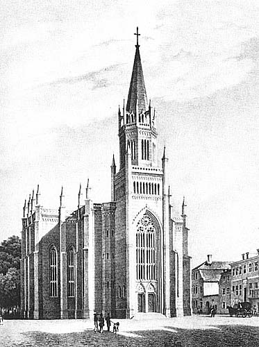 Schinkel-Entwurf f&uuml;r die Die Altst&auml;dtische Kirche